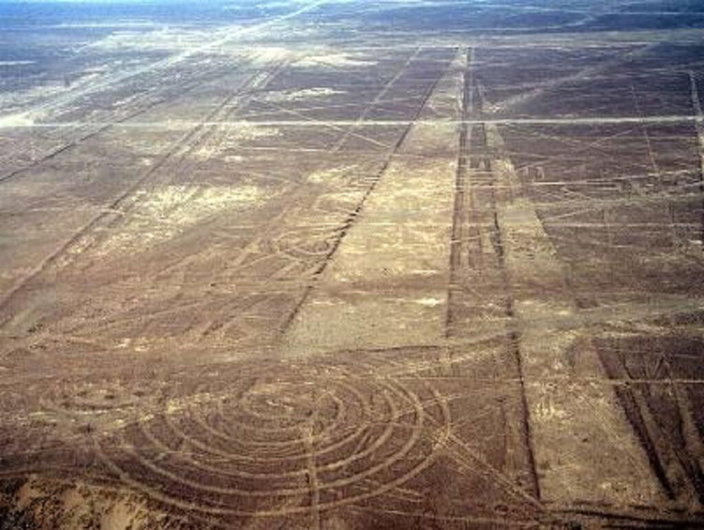 Ariel photo of a portion of the Nazca Lines.